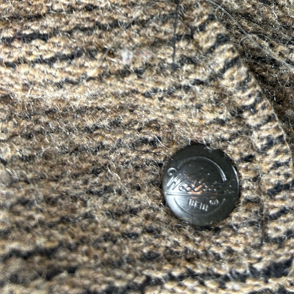 VINTAGE Woolrich Brown Fair Isle Patterned Utility Outdoor Jacket Rugged Sz XL - Picture 5 of 16